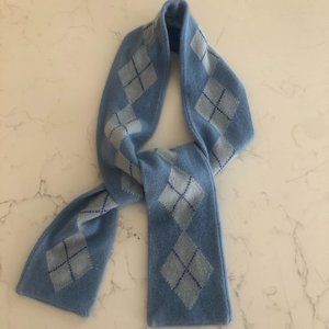 Express Blue Cashmere Argyle Scarf